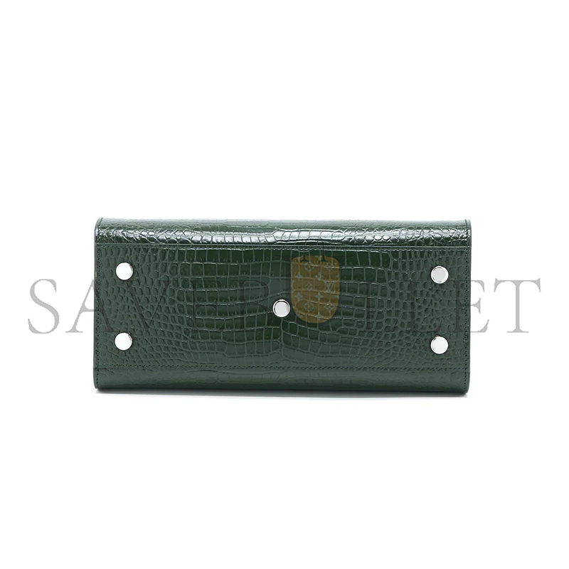 YSL SAC DE JOUR IN CROCODILE-EMBOSSED LEATHER-BABY 421863136 (26*20.5*12.5cm)